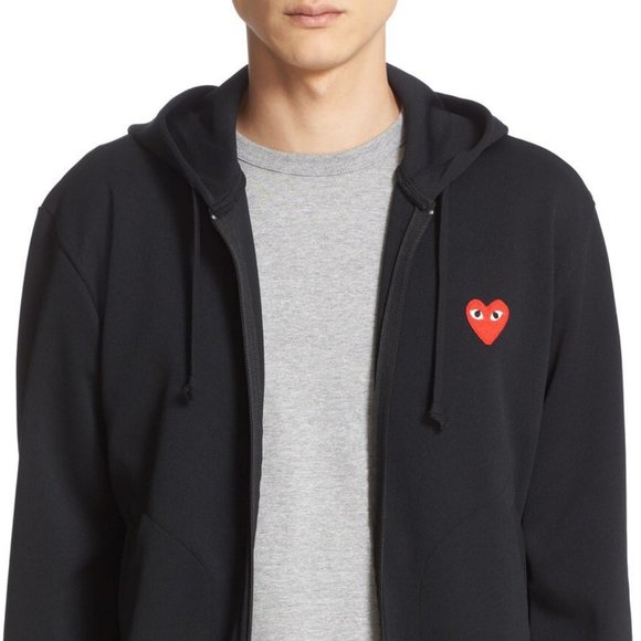 🔥 Comme des Garçons PLAY Zip Up Hoodie XL - Picture 10 of 10